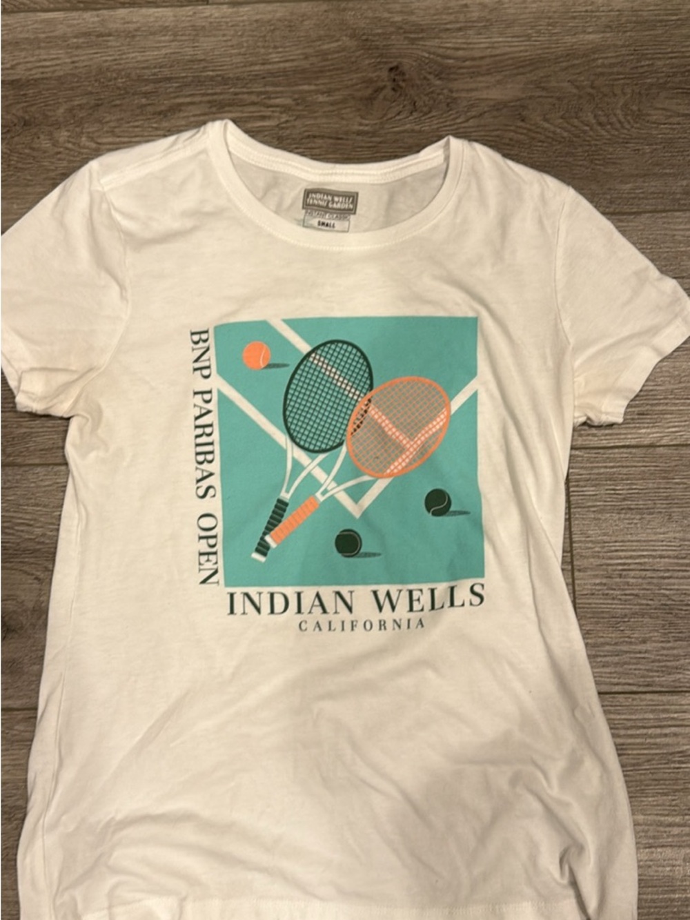 Indian Wells Graphic Tennis Tee - White